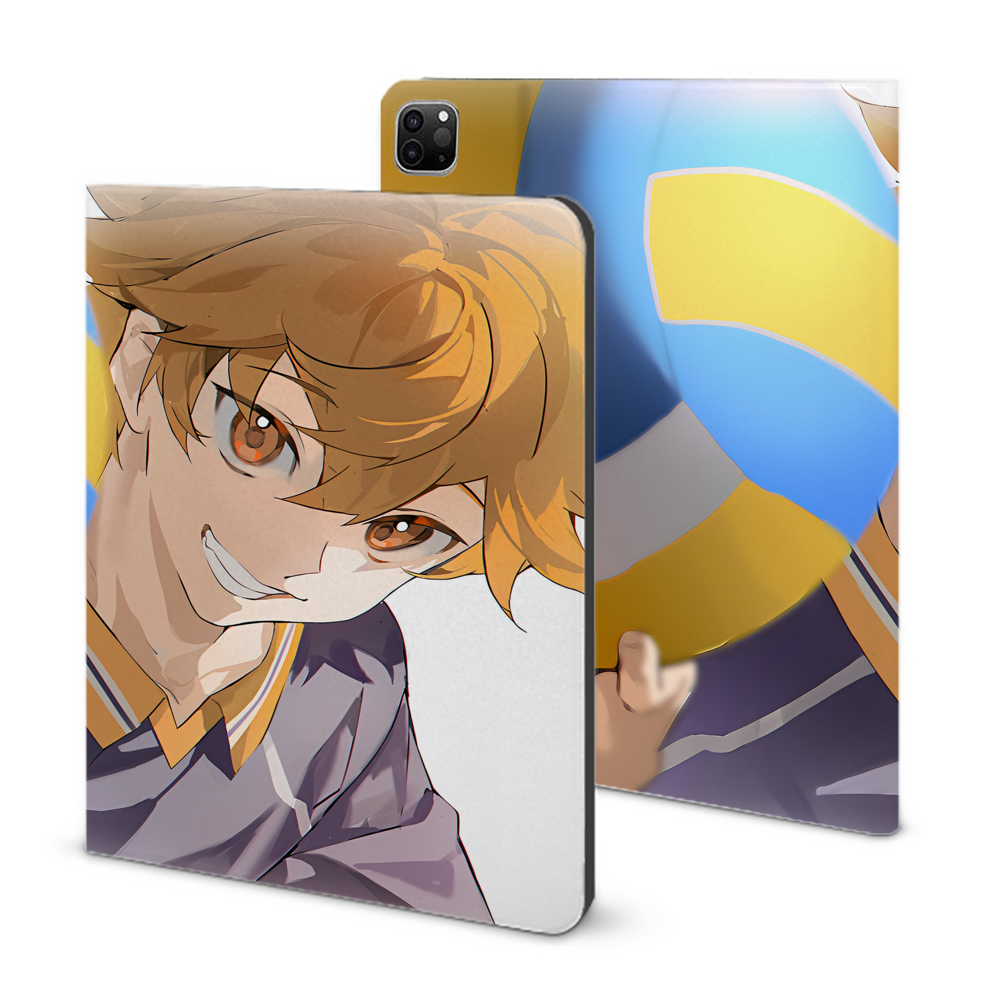 （画像用） ハイキュー!! Haikyu!! IPad ケース ブック型 PUレザー TPU 耐衝撃 軽量 薄型 ペン収納なし 全面保護 IPad 各モデル対応